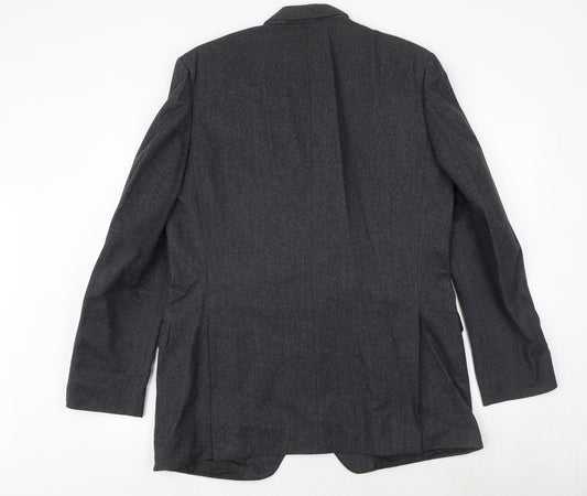 St Michael Mens Grey Wool Jacket Suit Jacket Size 42 Regular