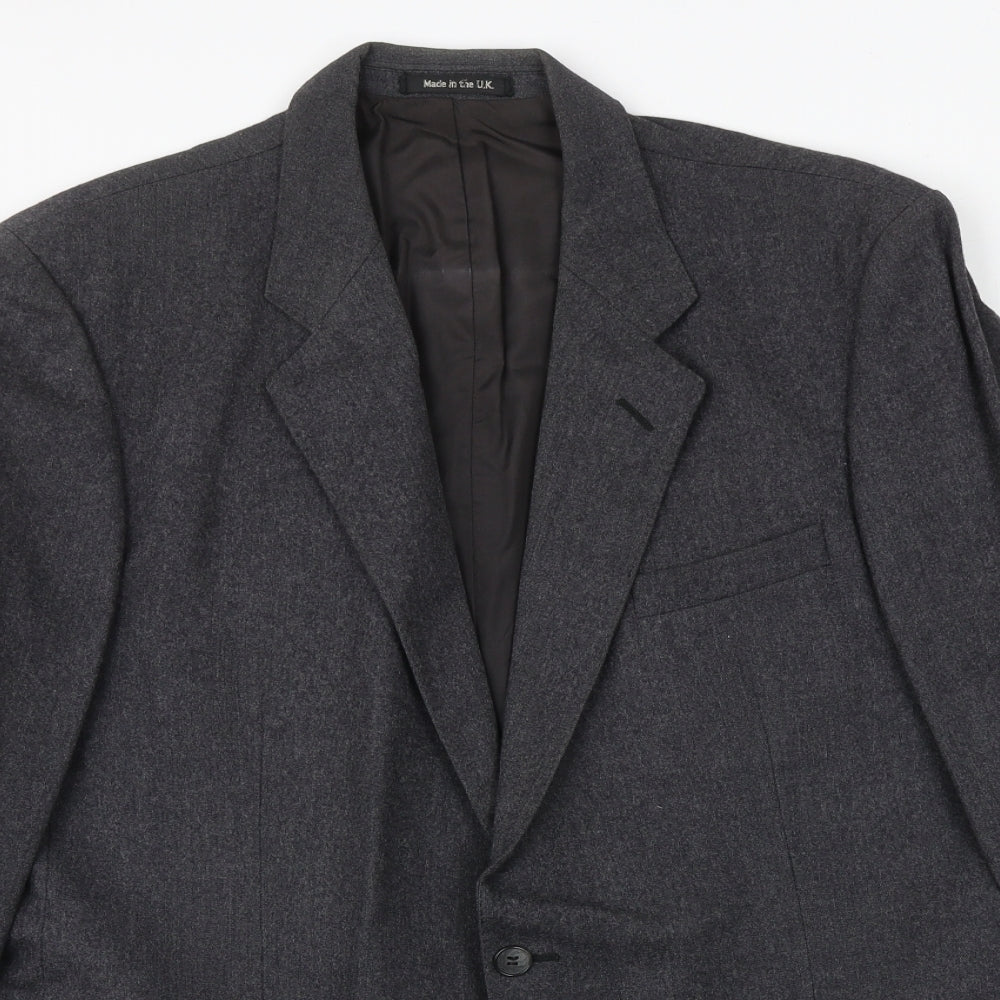 St Michael Mens Grey Wool Jacket Suit Jacket Size 42 Regular