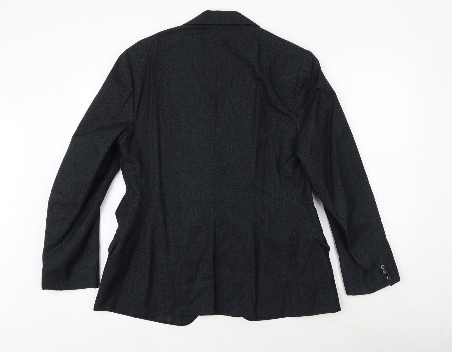a.e. quarmby Mens Blue Striped Polyester Jacket Suit Jacket Size 34 Regular
