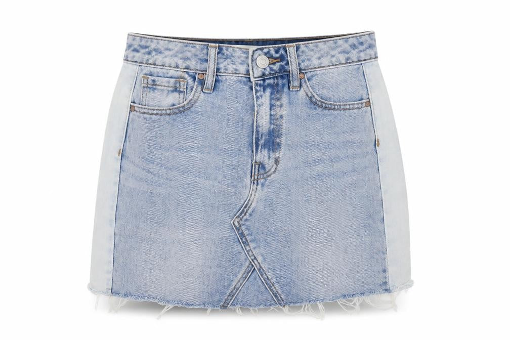 PacSun Womens Blue Cotton Mini Skirt Size 24 in Zip