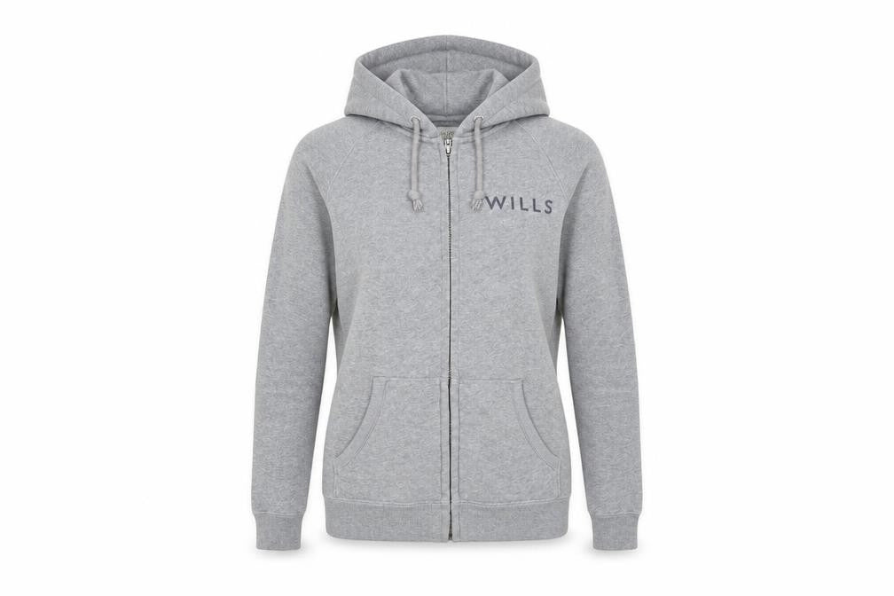 Womens UK 6 Regular Jack Wills Grey Full Zip Hoodie