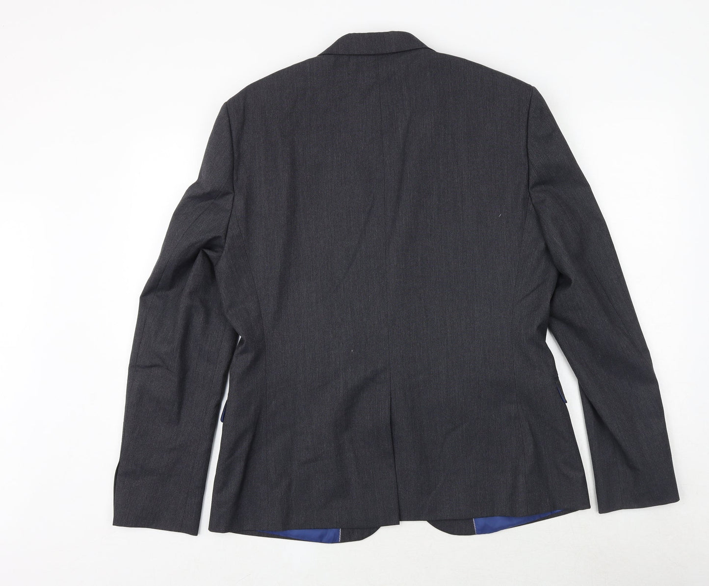 Marks and Spencer Mens Grey Polyester Jacket Blazer Size 42 Regular