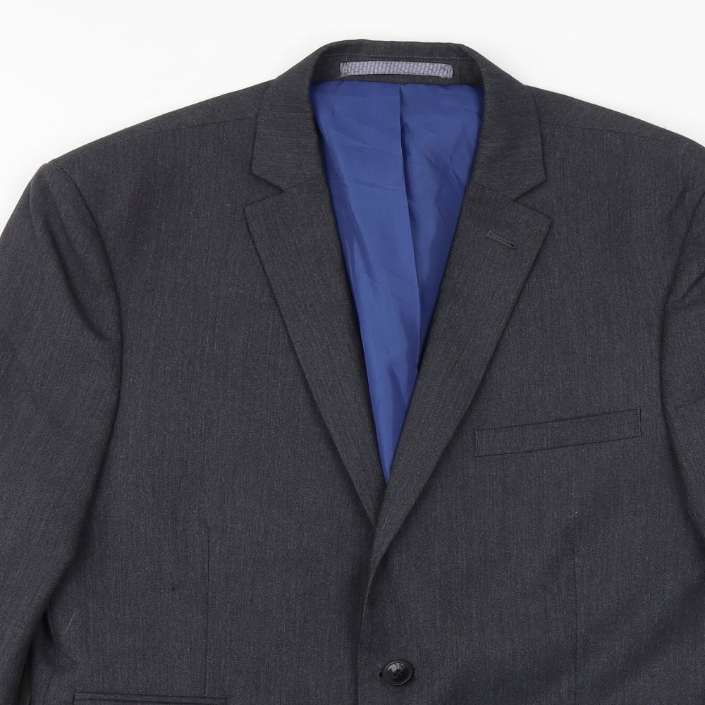 Marks and Spencer Mens Grey Polyester Jacket Blazer Size 42 Regular