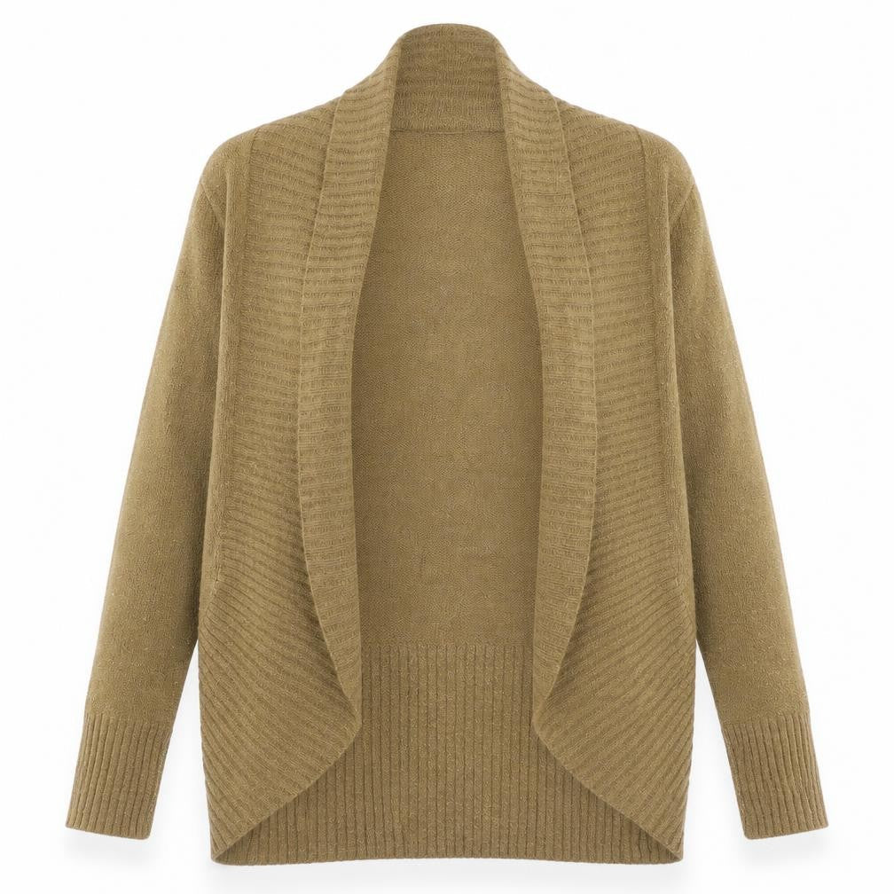 Damart Womens Brown V-Neck Acrylic Cardigan Jumper Size 12 - Size 12-14