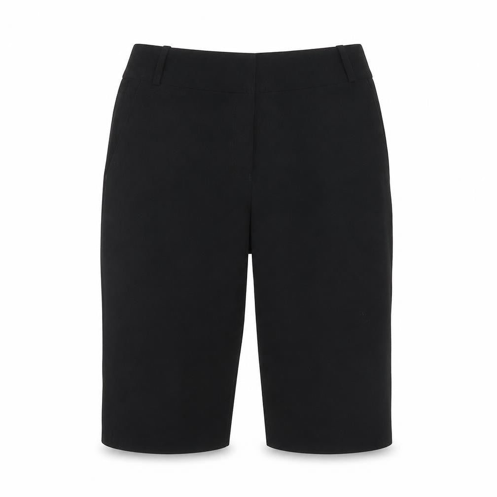Lime Womens Black Polyester Compression Shorts Size 10 Regular Hook & Eye