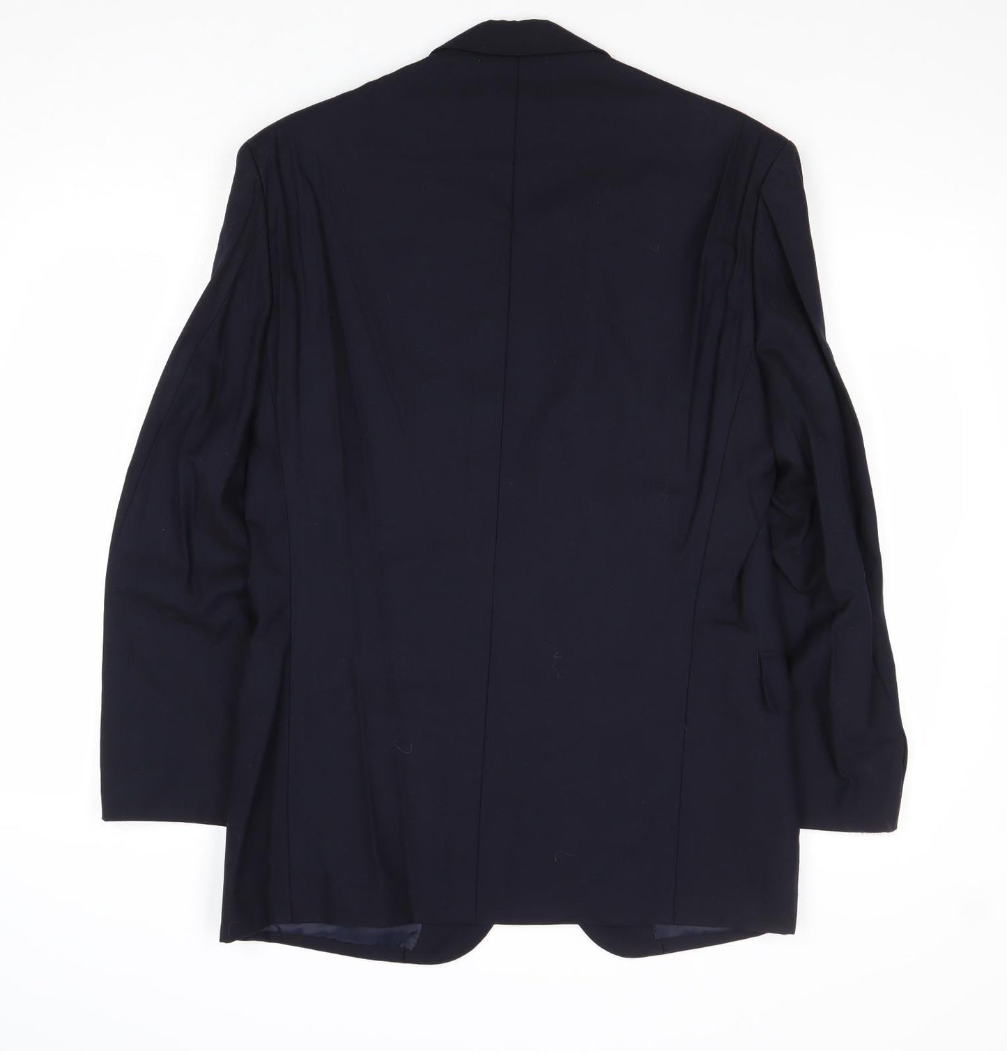 Master Jackie Mens Blue Wool Jacket Blazer Size 38 Regular