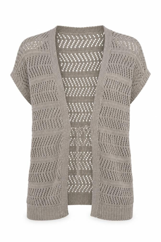 Bonmarché Womens Brown V-Neck Acrylic Cardigan Jumper Size L
