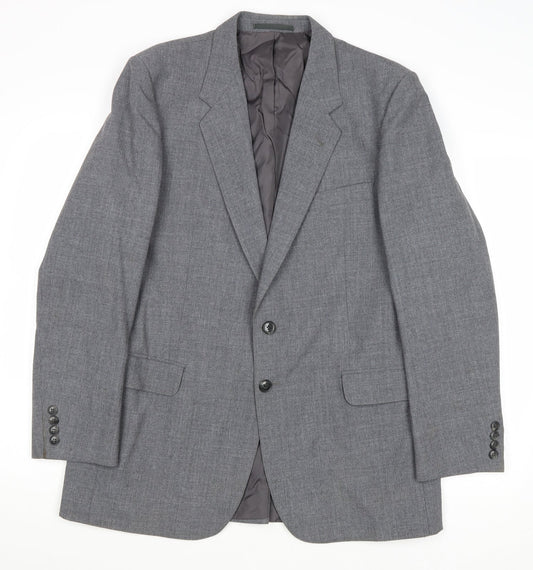 St Michael Mens Grey Polyester Jacket Suit Jacket Size 42 Regular