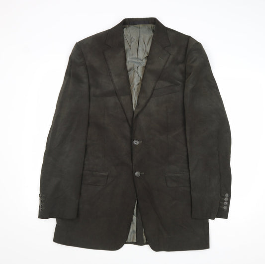 Marks and Spencer Mens Brown Polyester Jacket Blazer Size 38 Regular