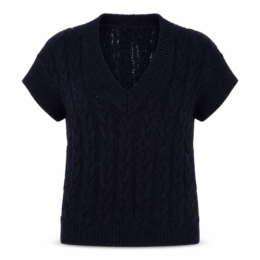 Marks and Spencer Womens Blue V-Neck Cotton Pullover Jumper Size 10
