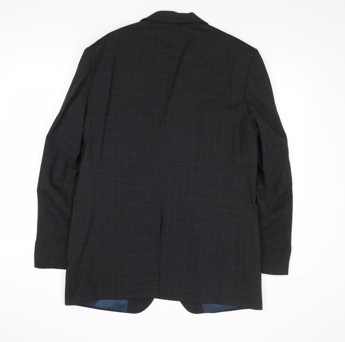 Marks and Spencer Mens Grey Striped Polyacrylate Fibre Jacket Suit Jacket Size 40 Regular