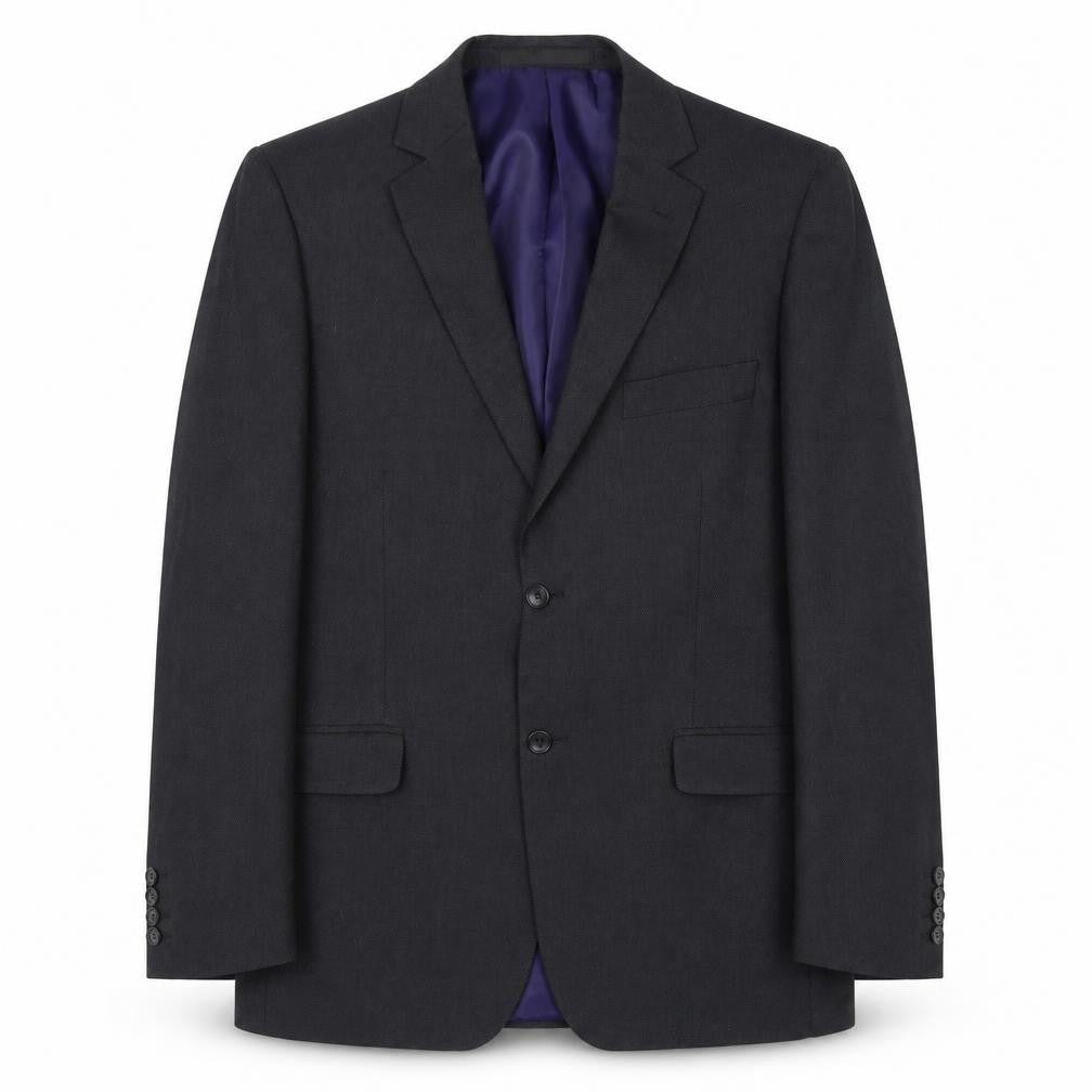 Marks and Spencer Mens Grey Striped Polyester Jacket Suit Jacket Size 40 Regular