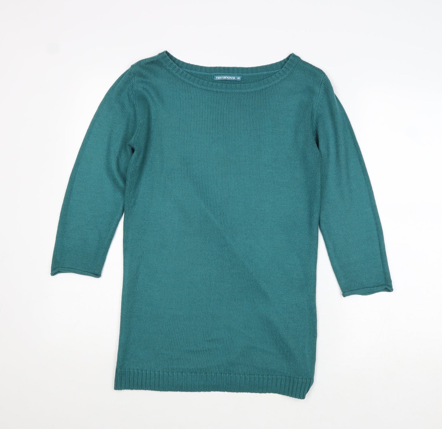 Terranova Womens Blue Round Neck Acrylic Pullover Jumper Size M