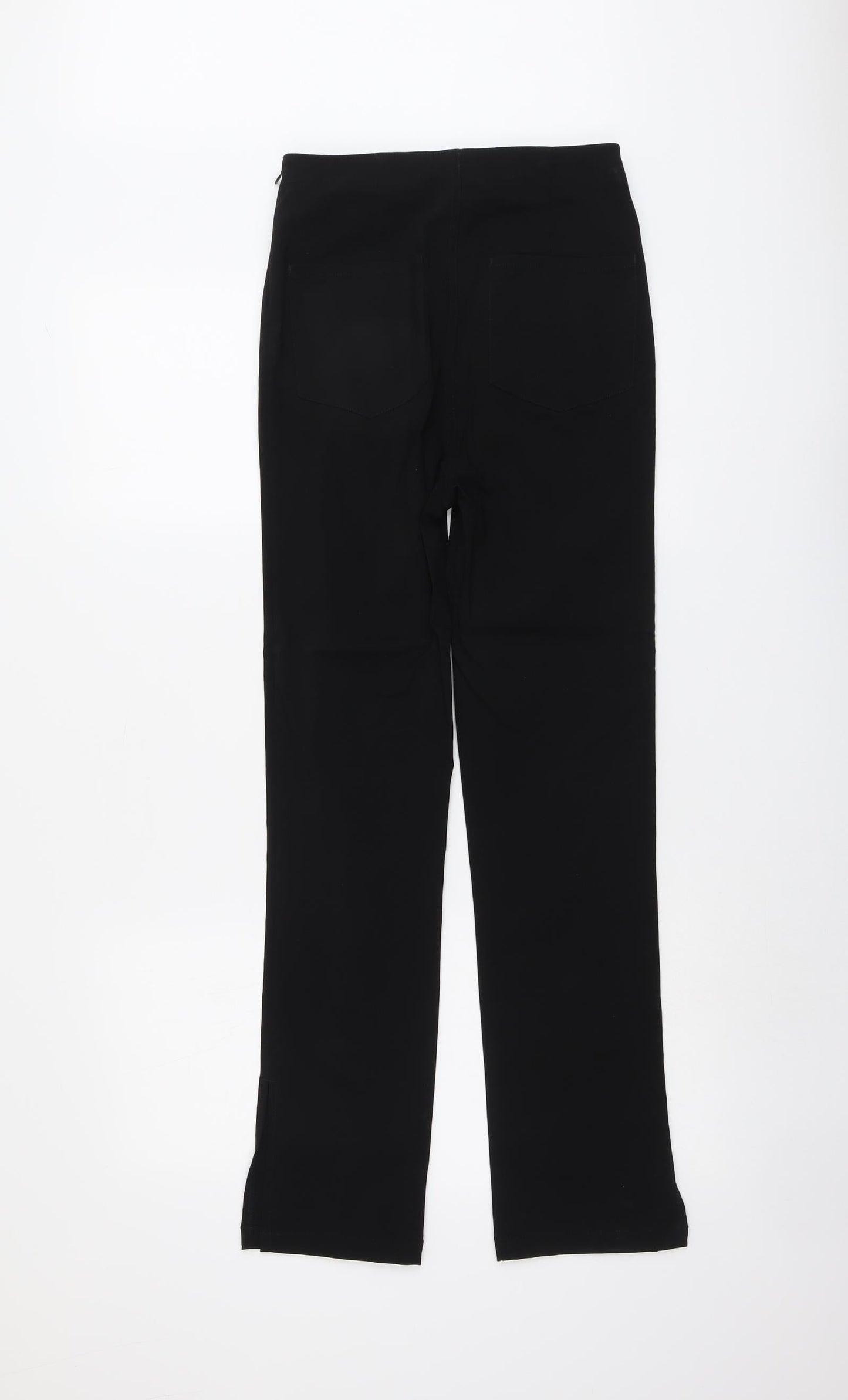 ASOS Womens Black Viscose Trousers Size 8 L29 in Regular Zip