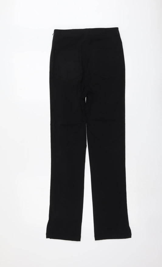 ASOS Womens Black Viscose Trousers Size 8 L29 in Regular Zip
