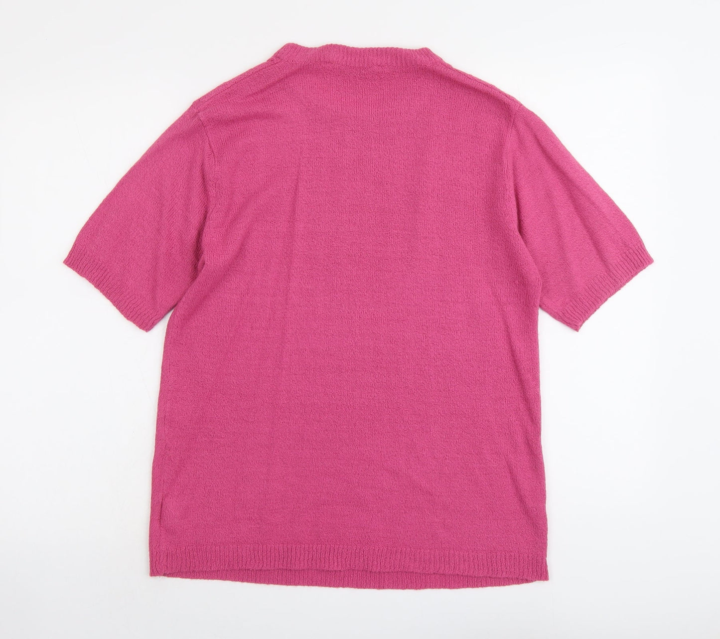 Akal Collection Womens Pink Round Neck Acrylic Pullover Jumper Size M