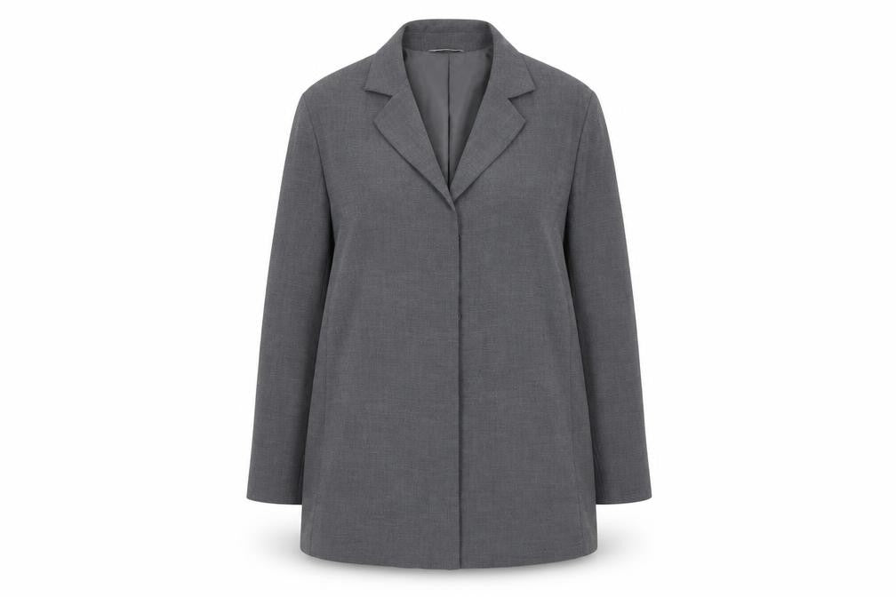 Marks and Spencer Womens Grey Polyester Jacket Blazer Size 16