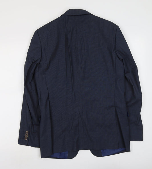 Marks and Spencer Mens Blue Wool Jacket Suit Jacket Size M Regular
