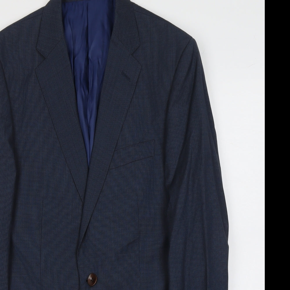 Marks and Spencer Mens Blue Wool Jacket Suit Jacket Size M Regular