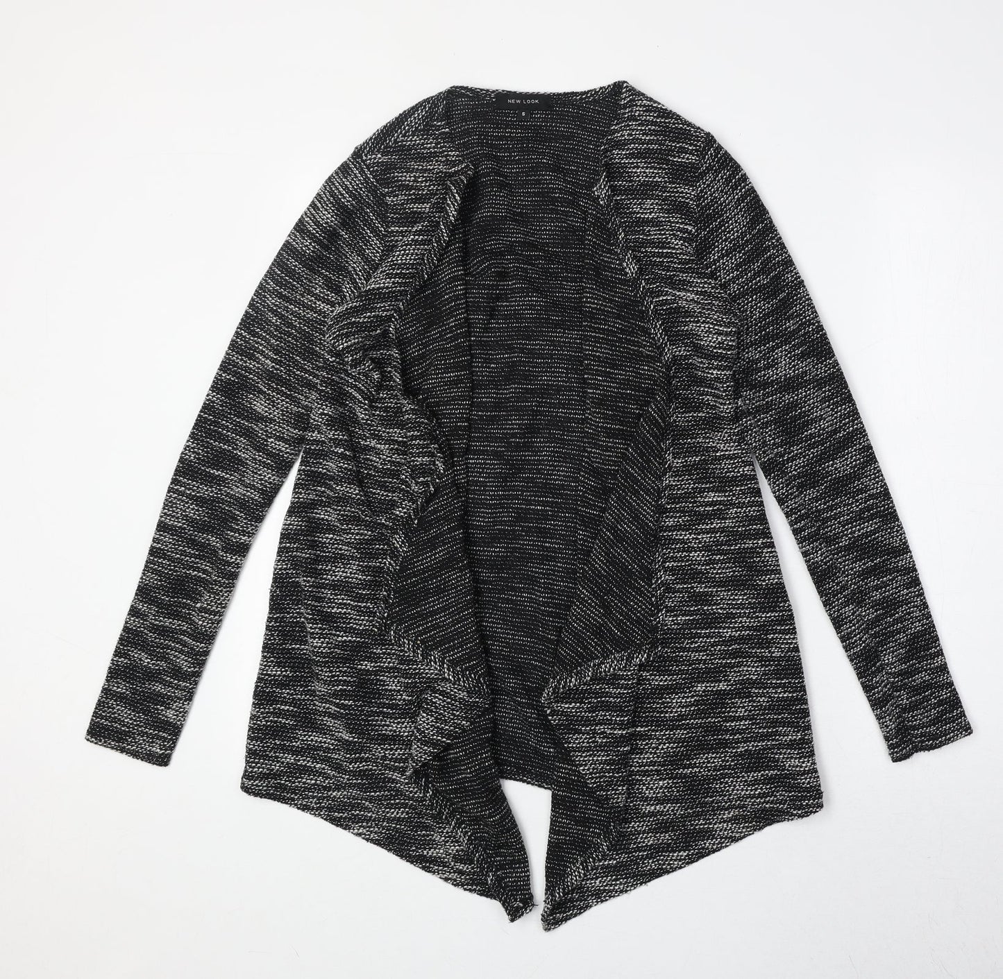 New Look Womens Grey V-Neck Polyester Cardigan Jumper Size S