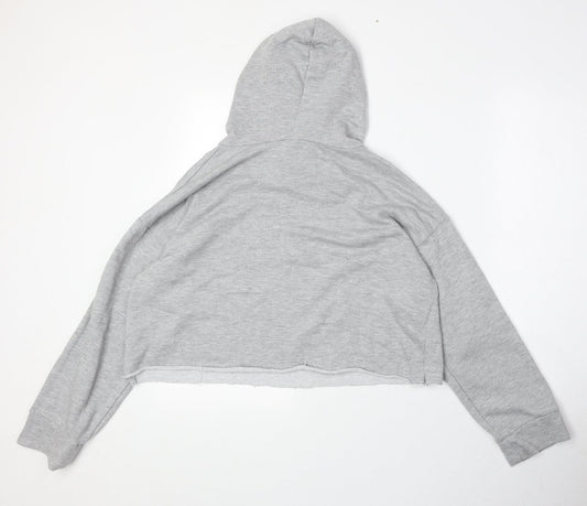 Cameo Rose Womens Grey Cotton Pullover Hoodie Size L Pullover