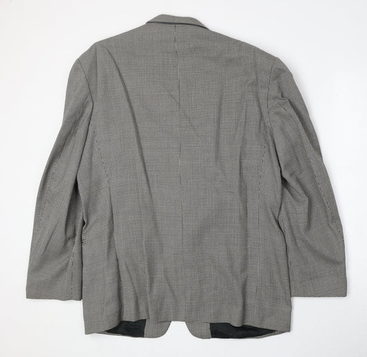 Burton Mens Beige Geometric Polyester Jacket Blazer Size 44 Regular