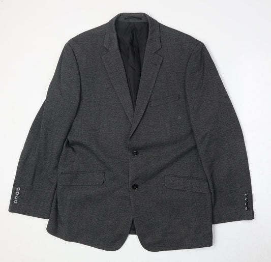Charlton Gray Mens Grey Polyester Jacket Suit Jacket Size 44 Regular
