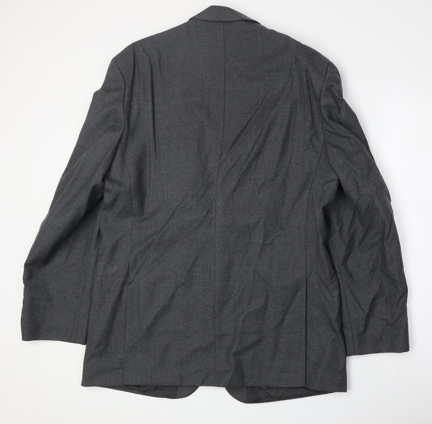 The Label Mens Grey Wool Jacket Suit Jacket Size 44 Regular