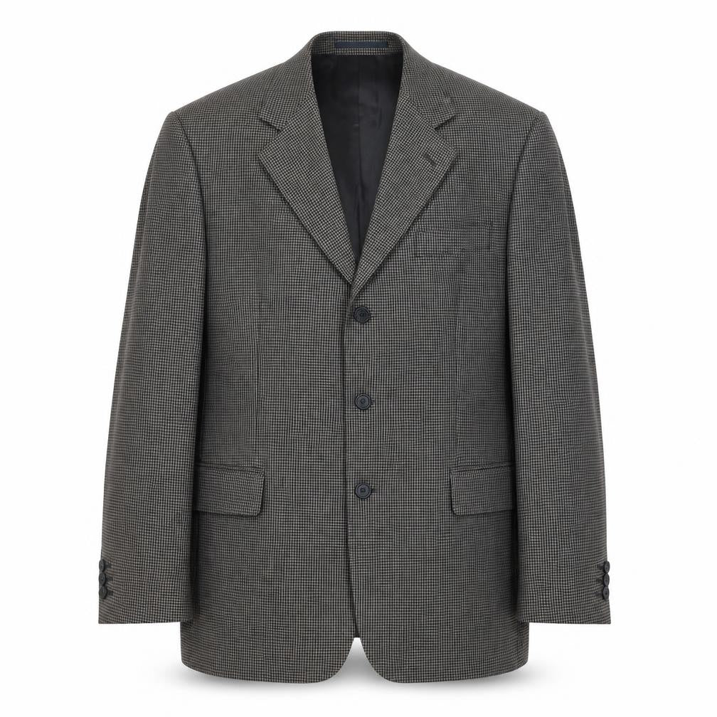 Principles Mens Grey Geometric Polyester Jacket Suit Jacket Size 42 Regular