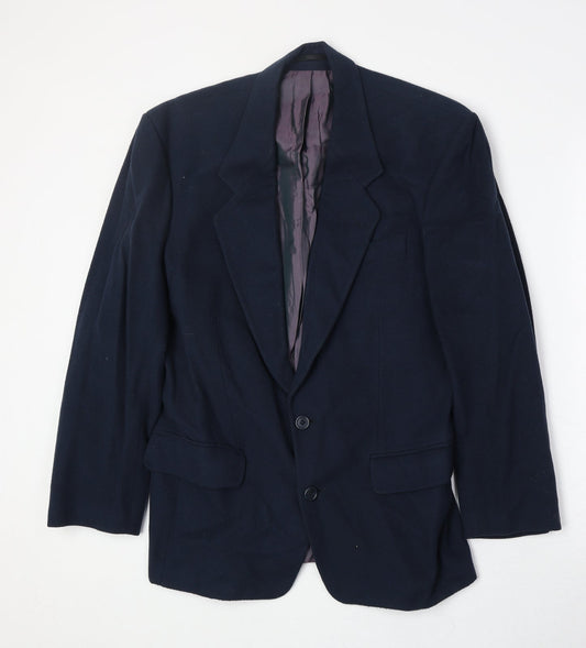 Marks and Spencer Mens Blue Wool Jacket Suit Jacket Size 36 Regular