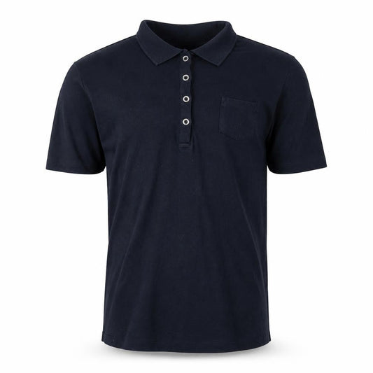 Canada Mens Blue 100% Cotton Polo Size S Collared Button