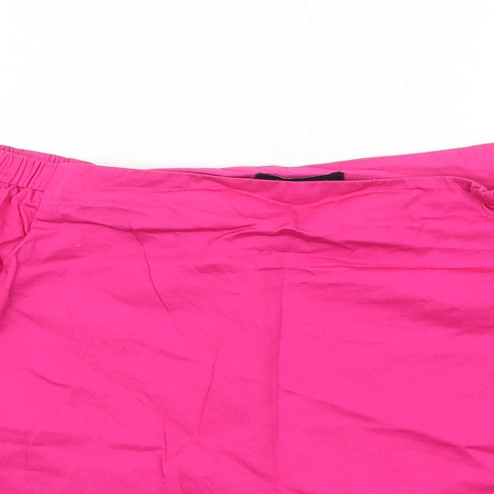 New Look Womens Pink Cotton Basic Blouse Size 10 Off the Shoulder