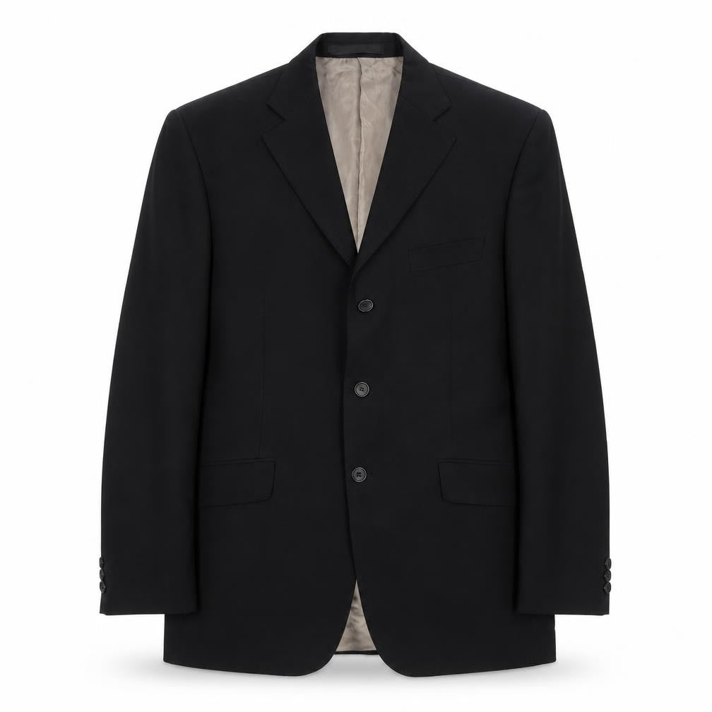 Marks and Spencer Mens Black Polyester Jacket Suit Jacket Size 40 Regular