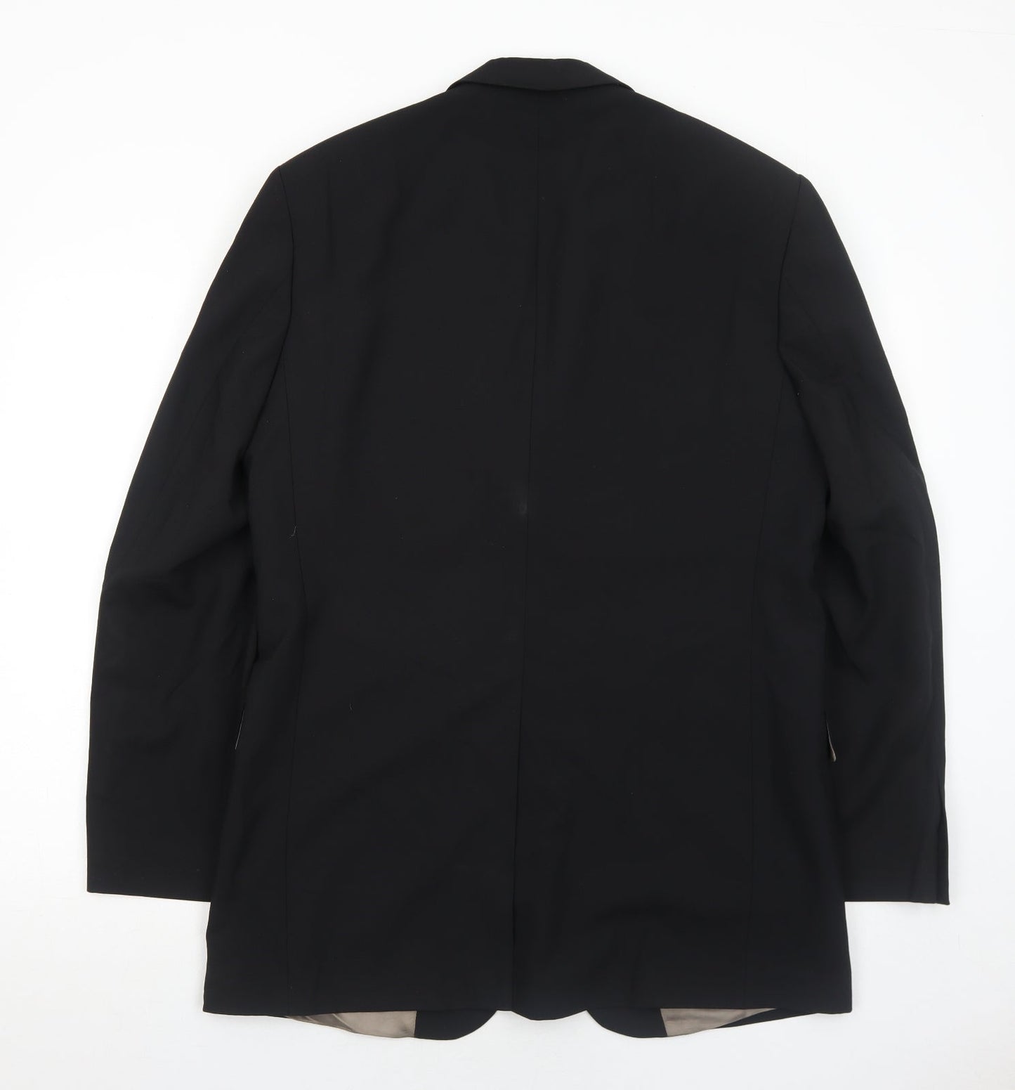 Marks and Spencer Mens Black Polyester Jacket Suit Jacket Size 40 Regular