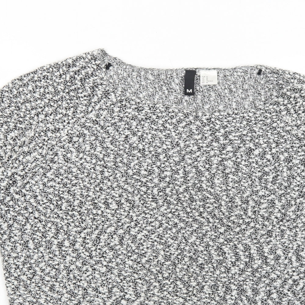 H&M Womens Black Round Neck Polyester Pullover Jumper Size M