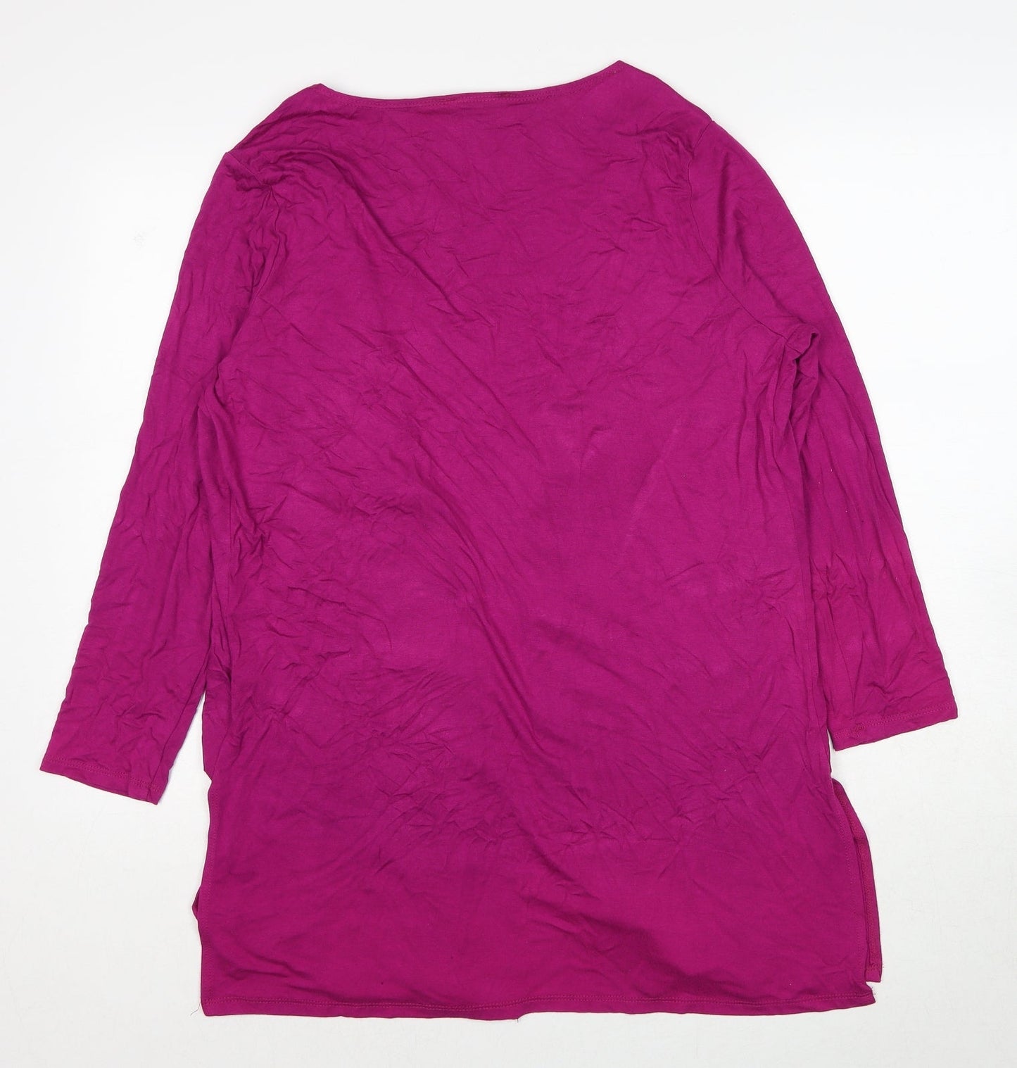 Antthony Womens Purple V-Neck Rayon Cardigan Jumper Size M