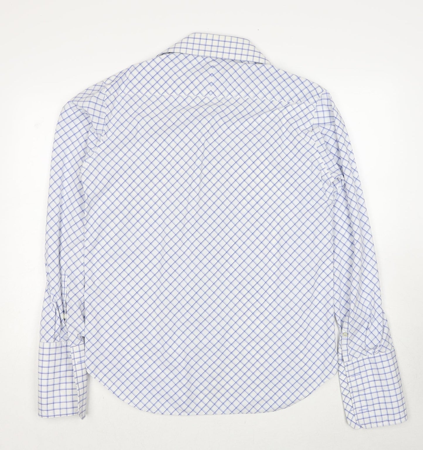 Topman Mens White Animal Print Cotton Button-Up Size L Collared Button