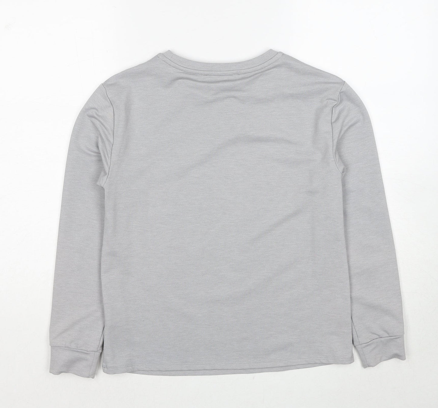 Marks and Spencer Womens Grey Cotton Pullover Sweatshirt Size 6 - Sequins