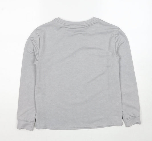 Marks and Spencer Womens Grey Cotton Pullover Sweatshirt Size 6 - Sequins
