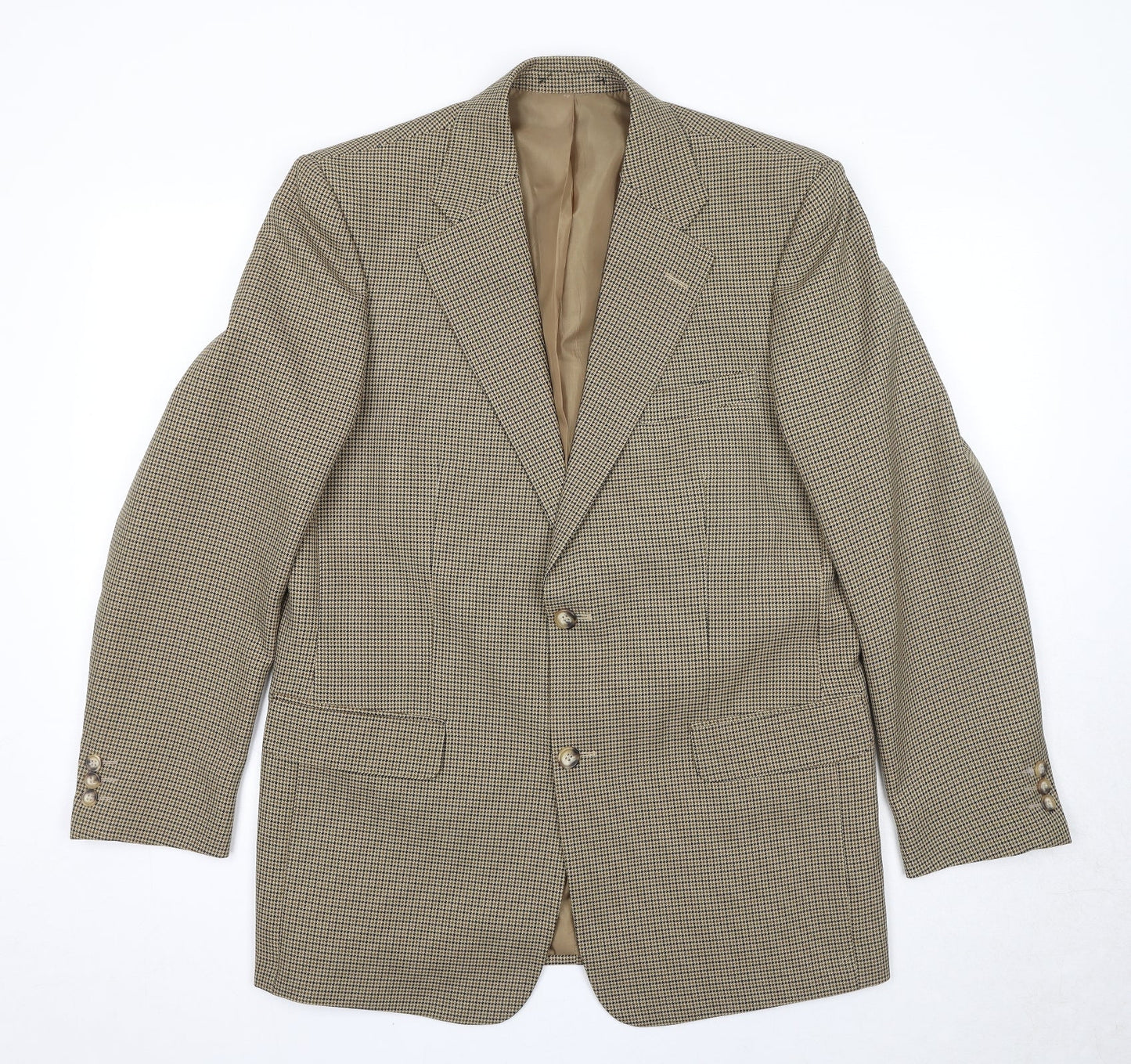 First Impressions Mens Gold Geometric Polyester Jacket Suit Jacket Size 40 Regular