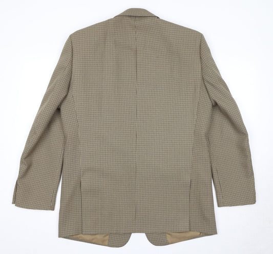 First Impressions Mens Gold Geometric Polyester Jacket Suit Jacket Size 40 Regular