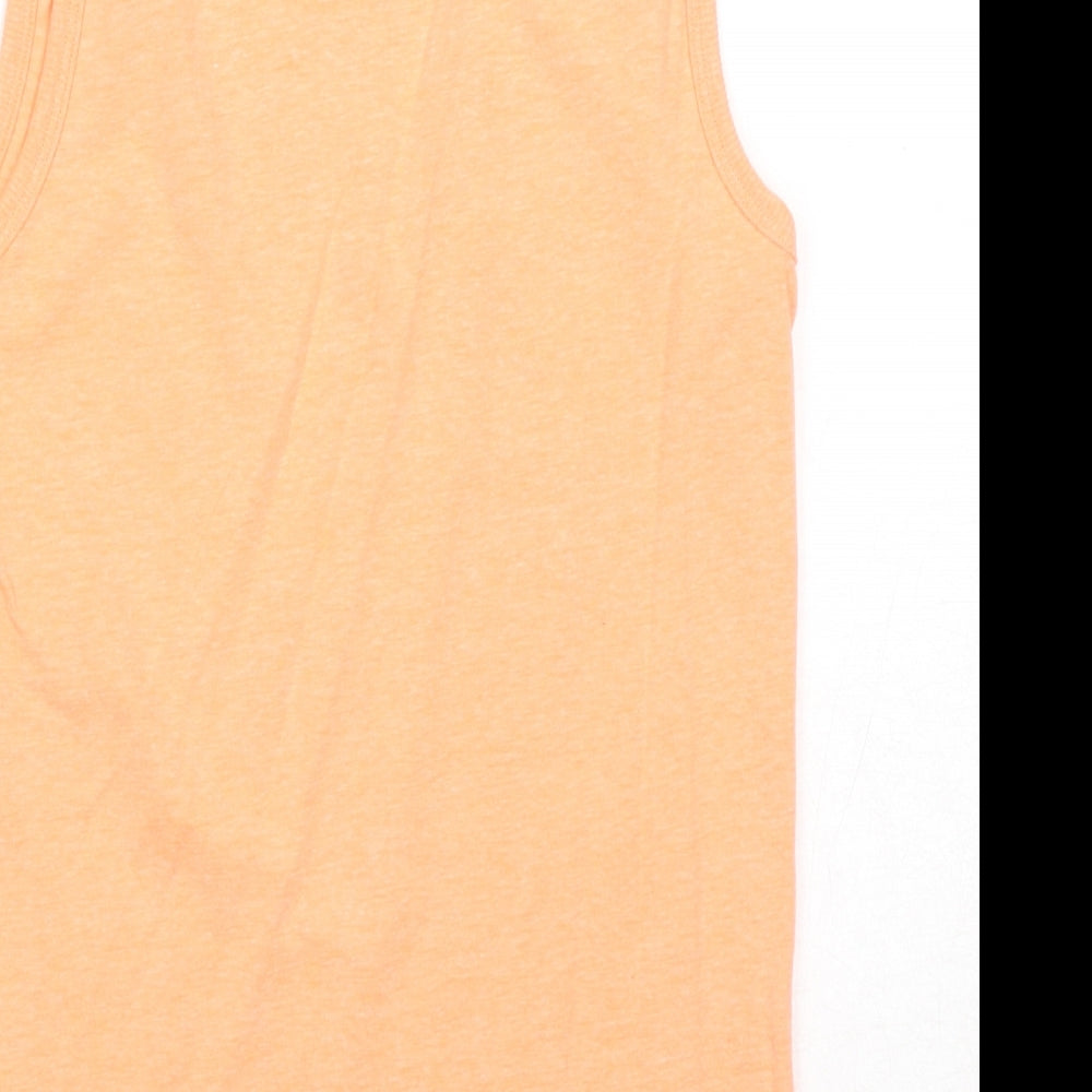 URBN DEPT Boys Orange Cotton Pullover Tank Size 12 Years Round Neck Pullover