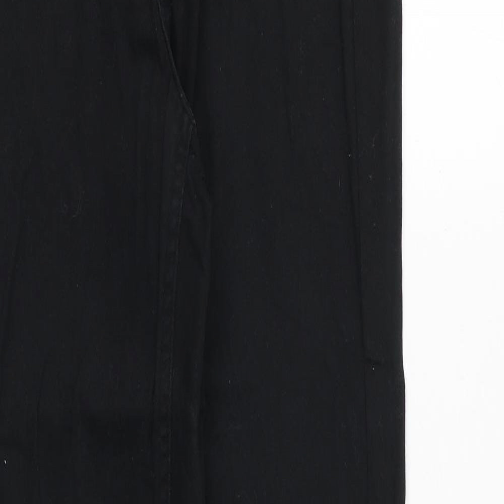 H&M Womens Black Cotton Skinny Jeans Size 10 Regular Zip