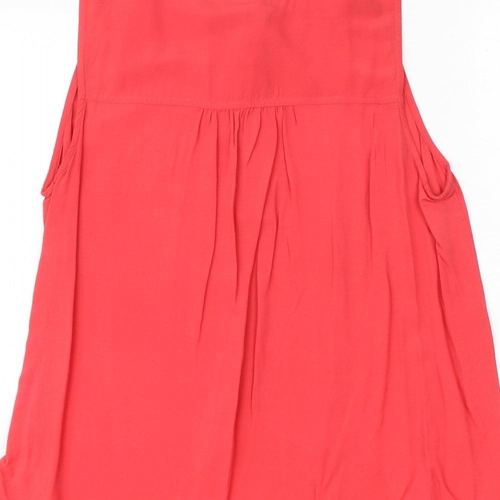 Gap Womens Pink Viscose Basic Tank Size M Round Neck