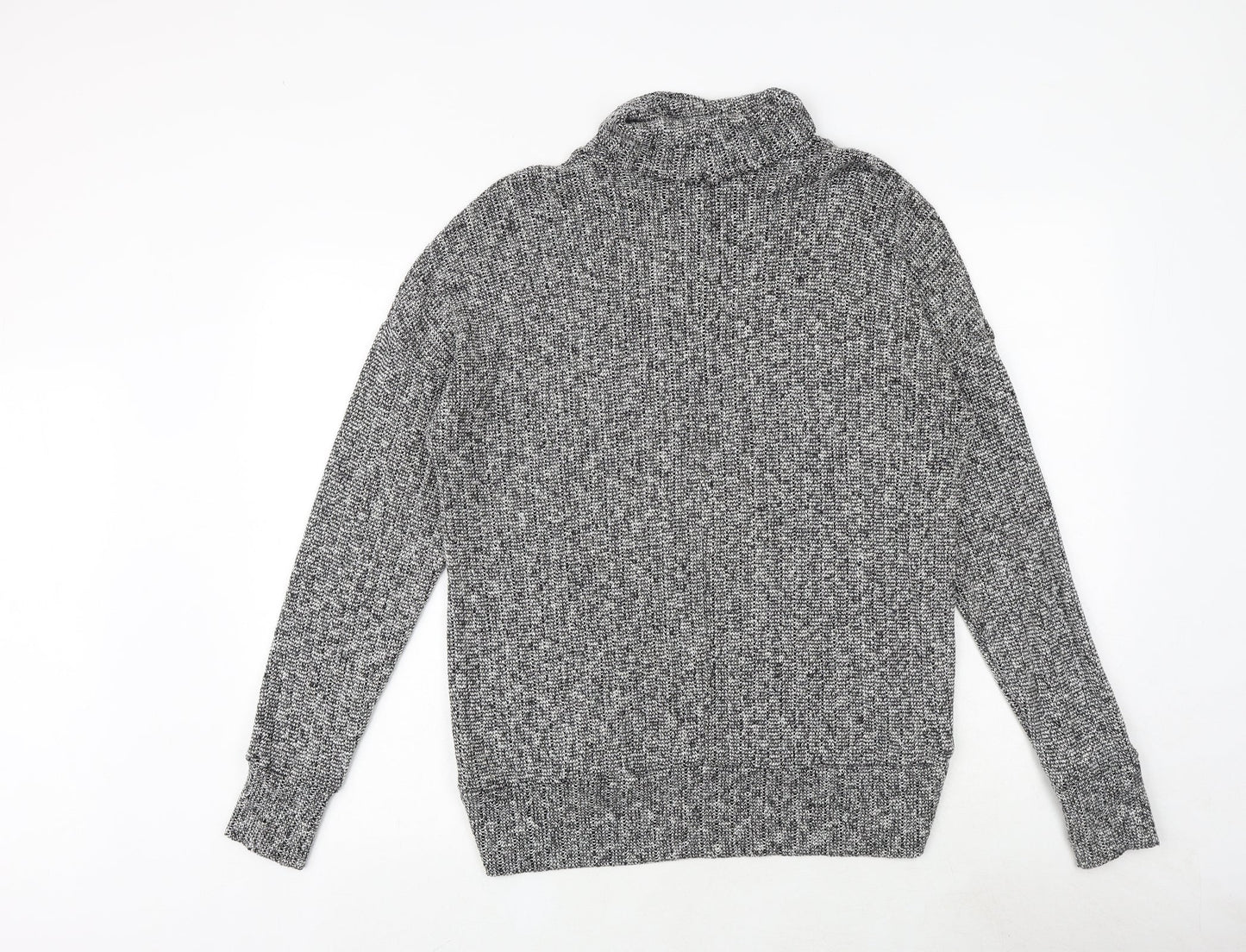 Topshop Womens Grey Roll Neck Polyester Pullover Jumper Size 10