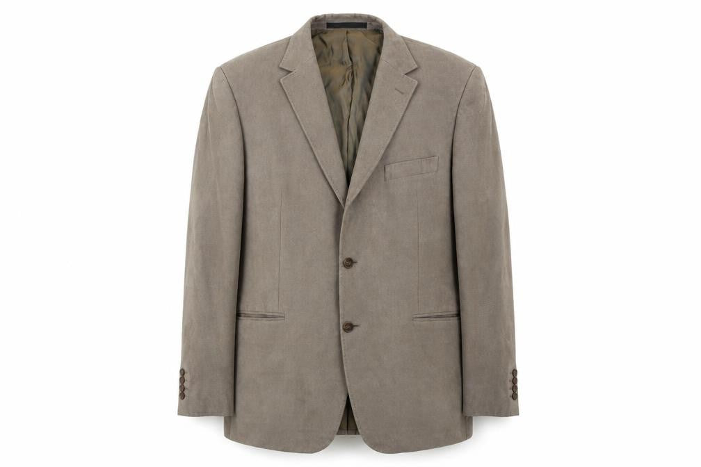 Marks and Spencer Mens Brown Geometric Polyester Jacket Suit Jacket Size 44 Regular