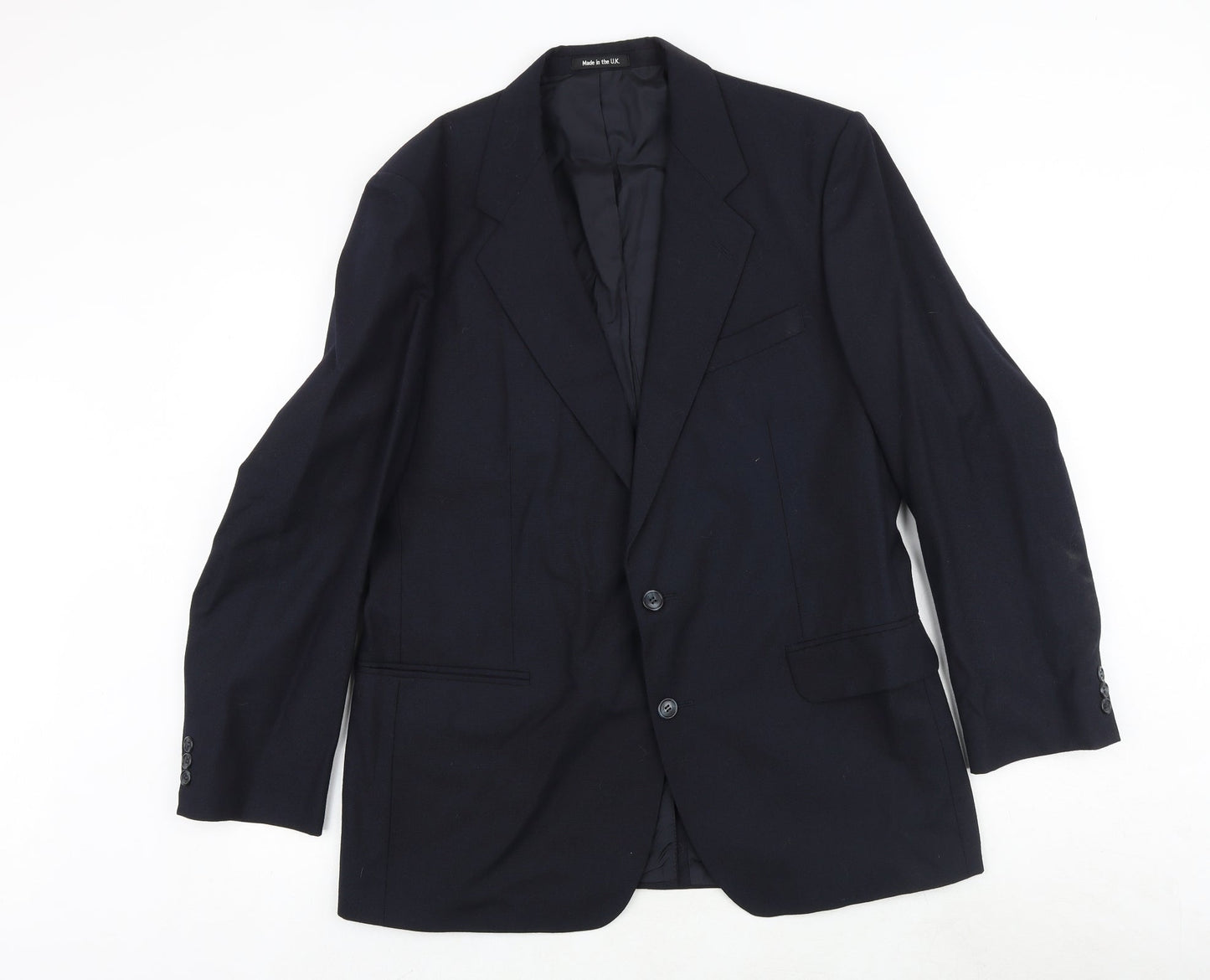 St Michael Mens Blue Polyester Jacket Suit Jacket Size 42 Regular
