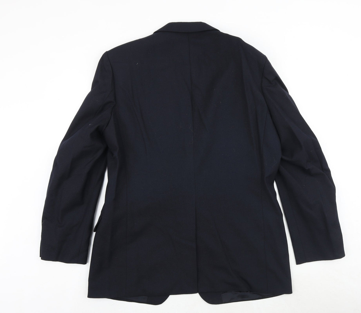 St Michael Mens Blue Polyester Jacket Suit Jacket Size 42 Regular