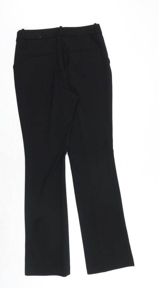 H&M Womens Black Polyester Dress Pants Trousers Size 10 Regular Zip