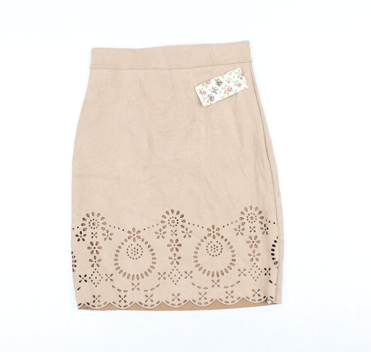 Top Top Top Womens Pink Geometric Polyester A-Line Skirt Size 26 in Zip